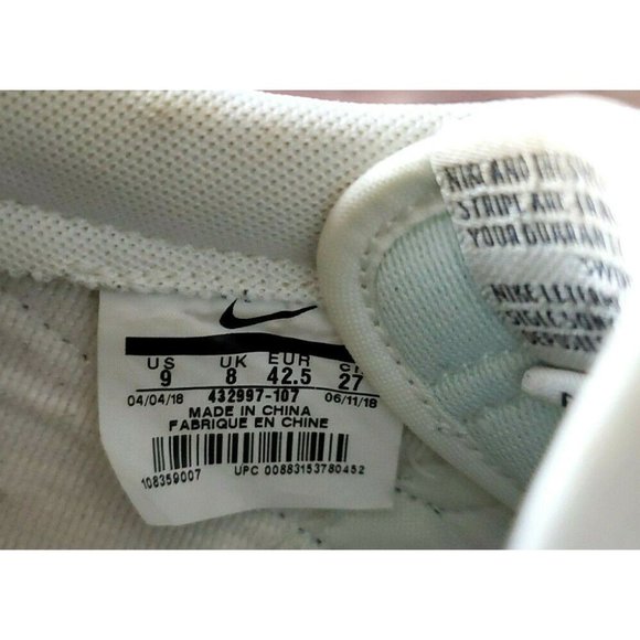 Nike Mens Killshot 2 White Blue Sneakers Size 9 - Picture 6 of 7